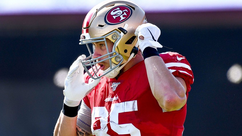 Kyle Shanahan on George Kittle: Hoping he can play this week, but we'll  see.