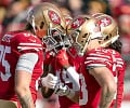 San Francisco 49ers wide receiver Tay Martin (83) runs with the ball during  the NFL football team's training camp in Santa Clara, Calif., Monday, Aug.  1, 2022. (AP Photo/Josie Lepe Stock Photo - Alamy