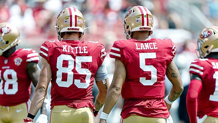 George Kittle's other 49ers' job? Trey Lance's hype man: 'I'll have his  back'