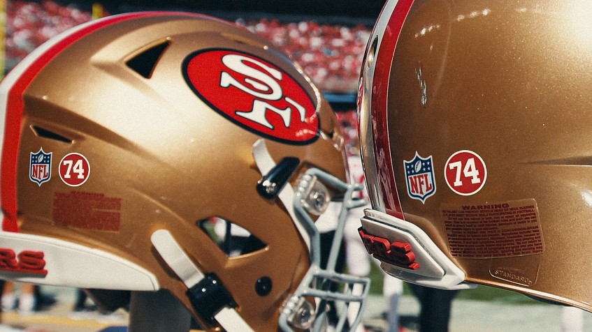 49ers Webzone on X: A look at the #49ers' 75th anniversary logo to be used  throughout the upcoming season.  / X