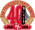 San Francisco 49ers Anniversary Logo - 1986