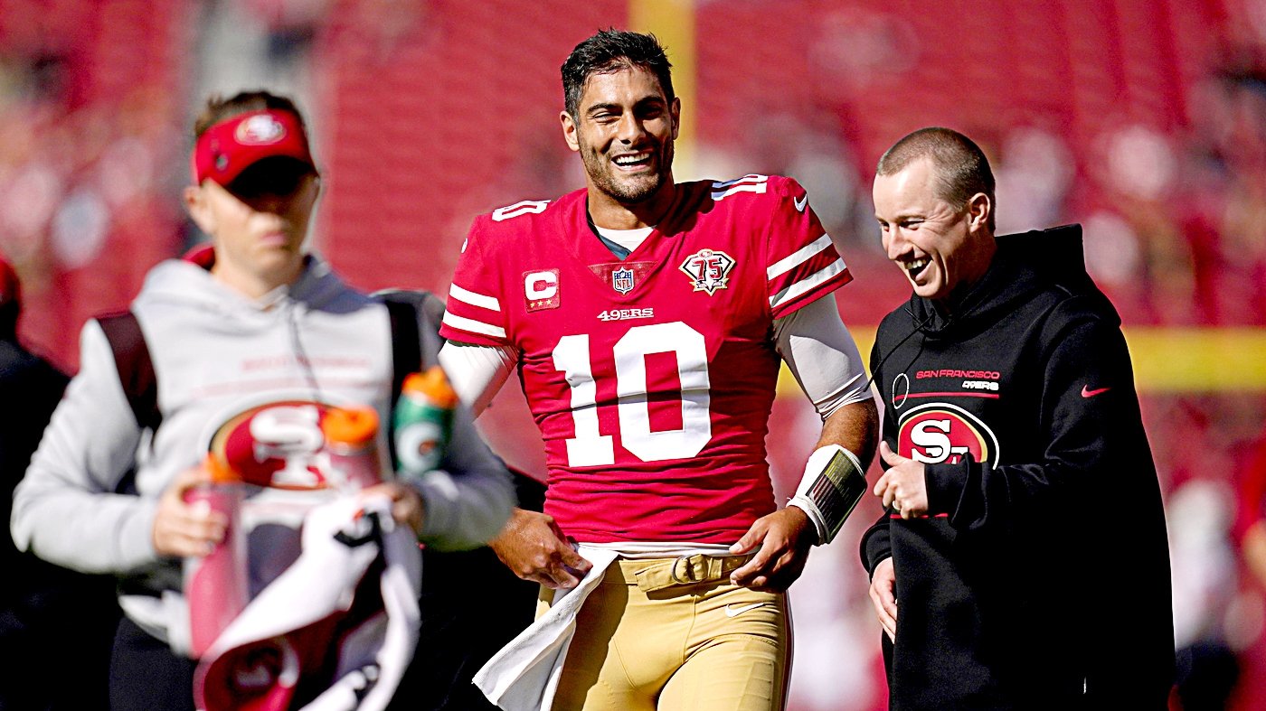 49ers' John Lynch Talks Jimmy Garoppolo Trade Interest, Rookie Brock ...