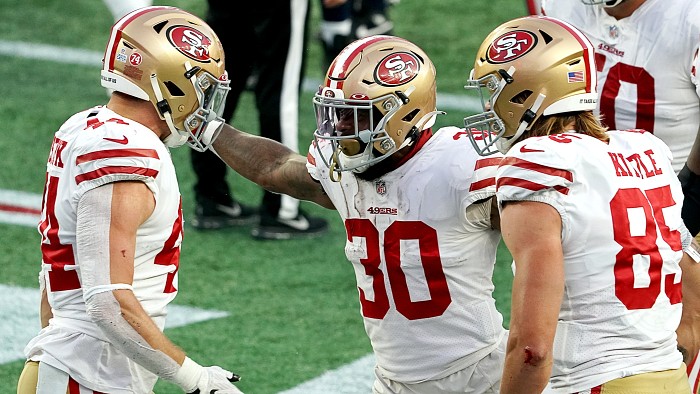 49ers' Jeff Wilson, Tarvarius Moore to start camp on PUP; Updates on  Jaquiski Tartt, Nick Bosa, Dee Ford, Jalen Hurd