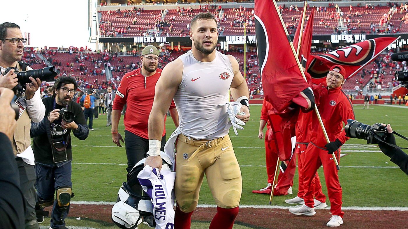 49ers win first playoff game in six years, 27-10 over Vikings