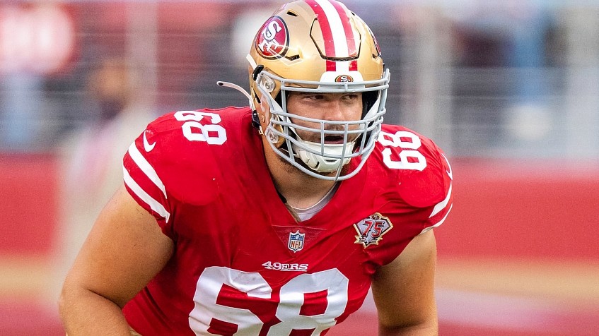 August 25, 2018: San Francisco 49ers offensive lineman Mike McGlinchey (69)  during NFL football preseason game action between the San Francisco 49ers  and the Indianapolis Colts at Lucas Oil Stadium in Indianapolis