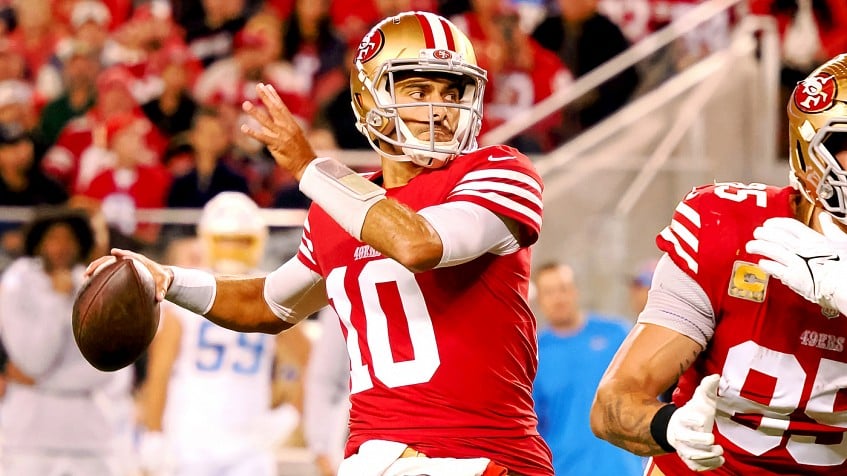 Jimmy Garoppolo's agent says QB 'on schedule' in shoulder rehab