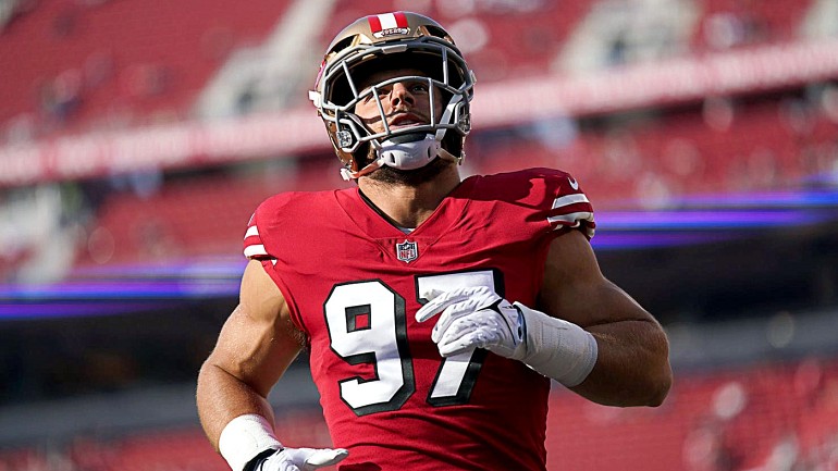 49ers Nick Bosa is not in the building as practice takes place today and  his status for week 1 is officially in doubt, per @RapSheet