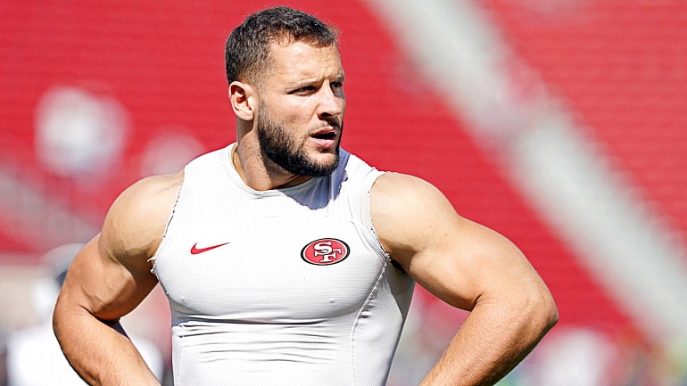 49ers' Nick Bosa losing matchups with Trent Williams, but gaining