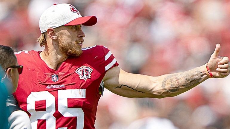 49ers star George Kittle's immediate reaction to 'F**k Dallas' t-shirt  potential fine