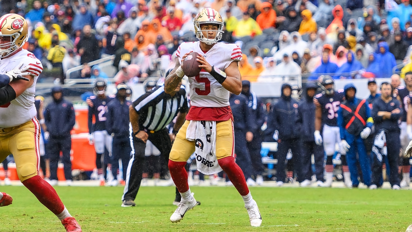 49ers QB Trey Lance taken off on cart with ankle injury