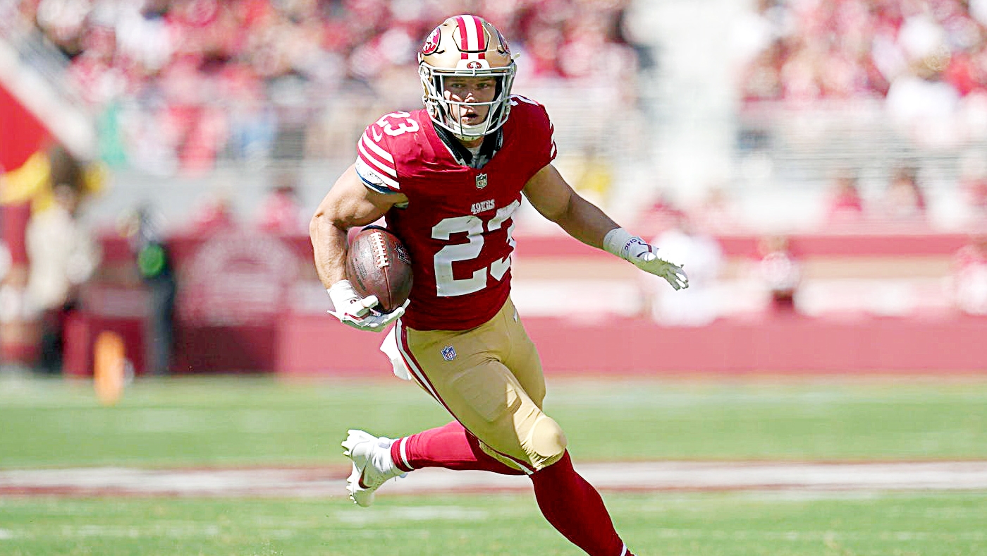 Photos from San Francisco 49ers' Christian McCaffrey scores four touchdowns  in 35-16 win over Arizona Cardinals