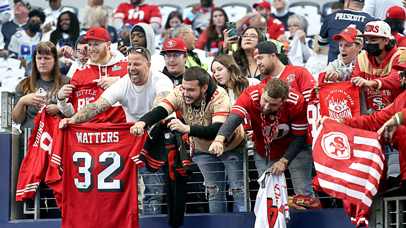 Dallas Cowboys outnumber 49ers fans at AT&T Stadium