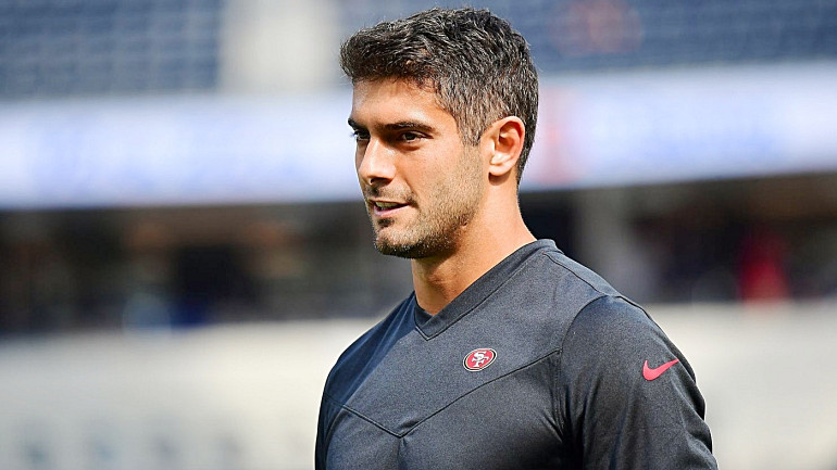 49ers' Jimmy Garoppolo out for season after suffering foot injury vs.  Dolphins