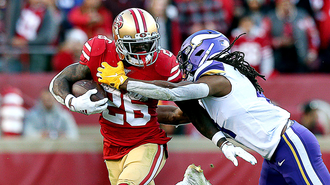 San Francisco 49ers' Tevin Coleman (26) runs against the Kansas City Chiefs  during the first ha …