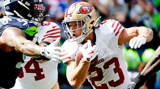 Saquon Barkley praises 49ers RB Christian McCaffrey: 'He's one of the best to ever do it'