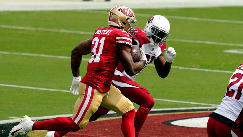 49ers' Raheem Mostert breaks own record, reaches over 23 MPH on 80-yard TD  score vs. Jets