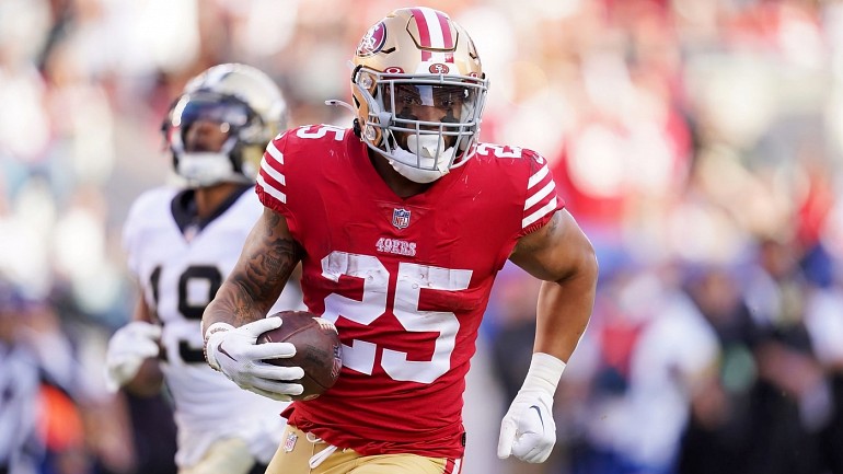 San Francisco 49ers - Rookie RB Elijah Mitchell is up for his first-ever  FedEx Ground Player of the Week nomination following his career-high 137  yard performance against the Bears 