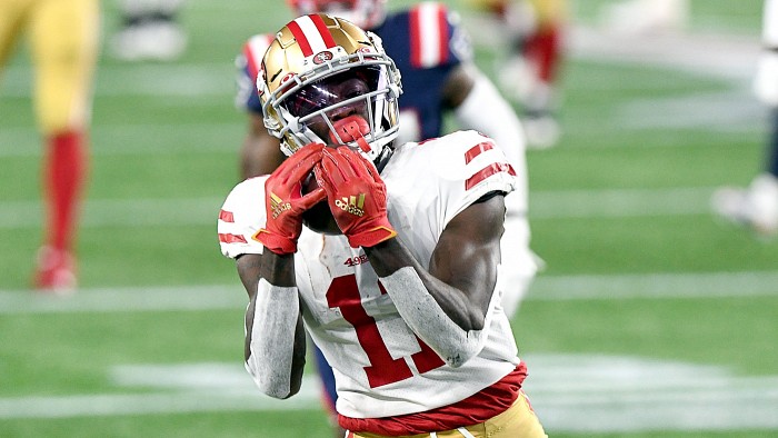 Golden Nuggets: Brandon Aiyuk was PFF's fourth-highest graded rookie  first-round WR since 2014 - Niners Nation