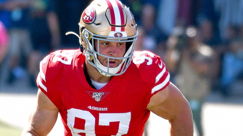 PFF: 49ers' Nick Bosa and Dee Ford lead the NFL in pass-rushing