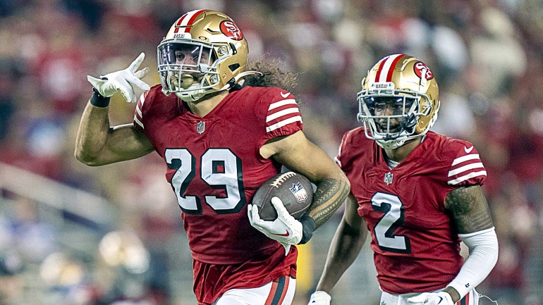 49ers S Talanoa Hufanga continues to rise up the charts 