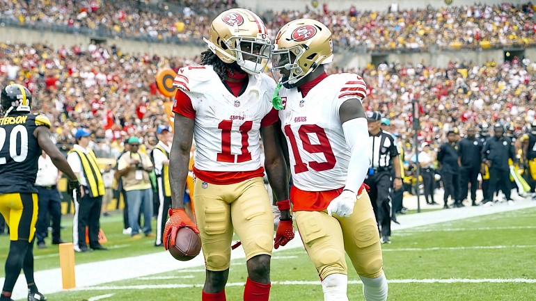 49ers' Deebo Samuel part of Warriors' postgame victory scene