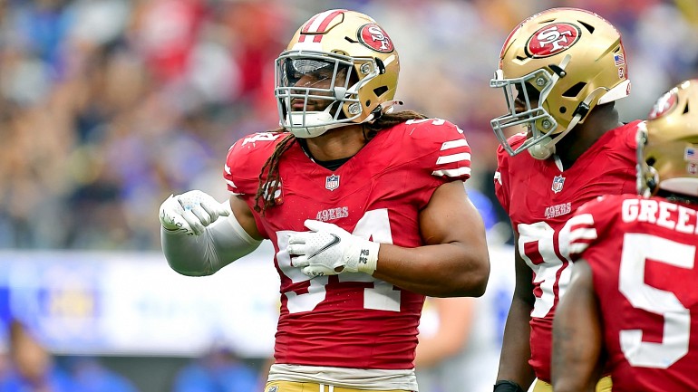 Santa Clara, California, USA. 07th Nov, 2021. San Francisco 49ers running  back JaMycal Hasty (23) performs infield drills, prior to a NFL football  game between the Arizona Cardinals and the San Francisco