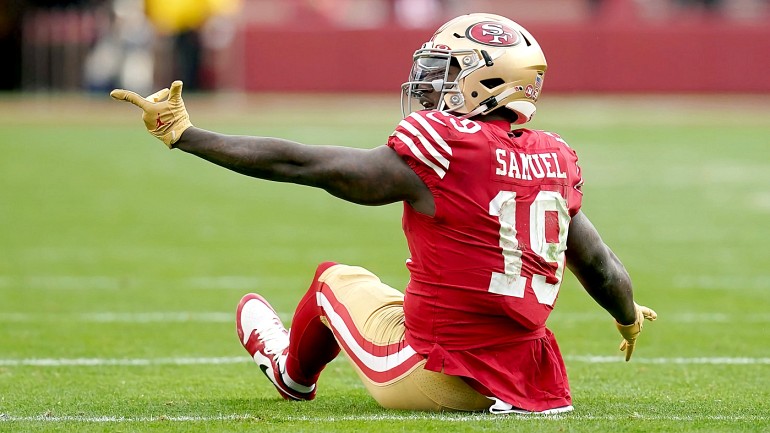 San Francisco 49ers McCaffrey Deebo Samuel Jimmy Garoppolo Brock