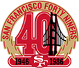 San Francisco 49ers Anniversary Logo - 1986