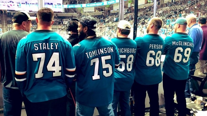 49ers offensive line on hand to open doors for Sharks' Game 7 matchup vs.  Avalanche