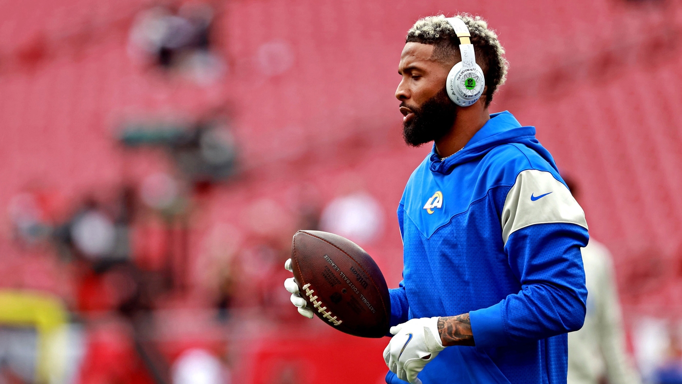 WATCH: Odell Beckham Jr. catches passes pregame in a Ravens Super