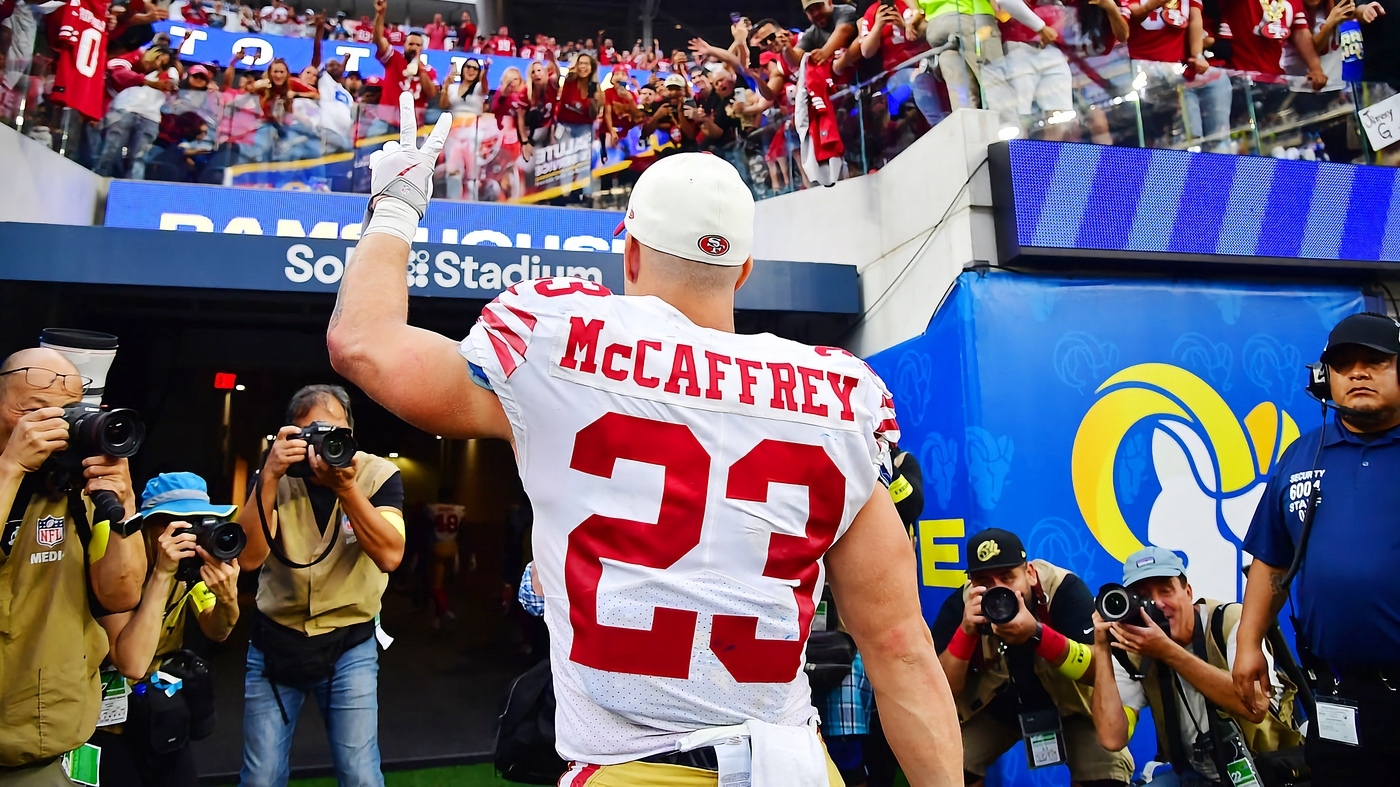 49ers-Rams live blog: Christian McCaffrey scores, Brandon Aiyuk returns