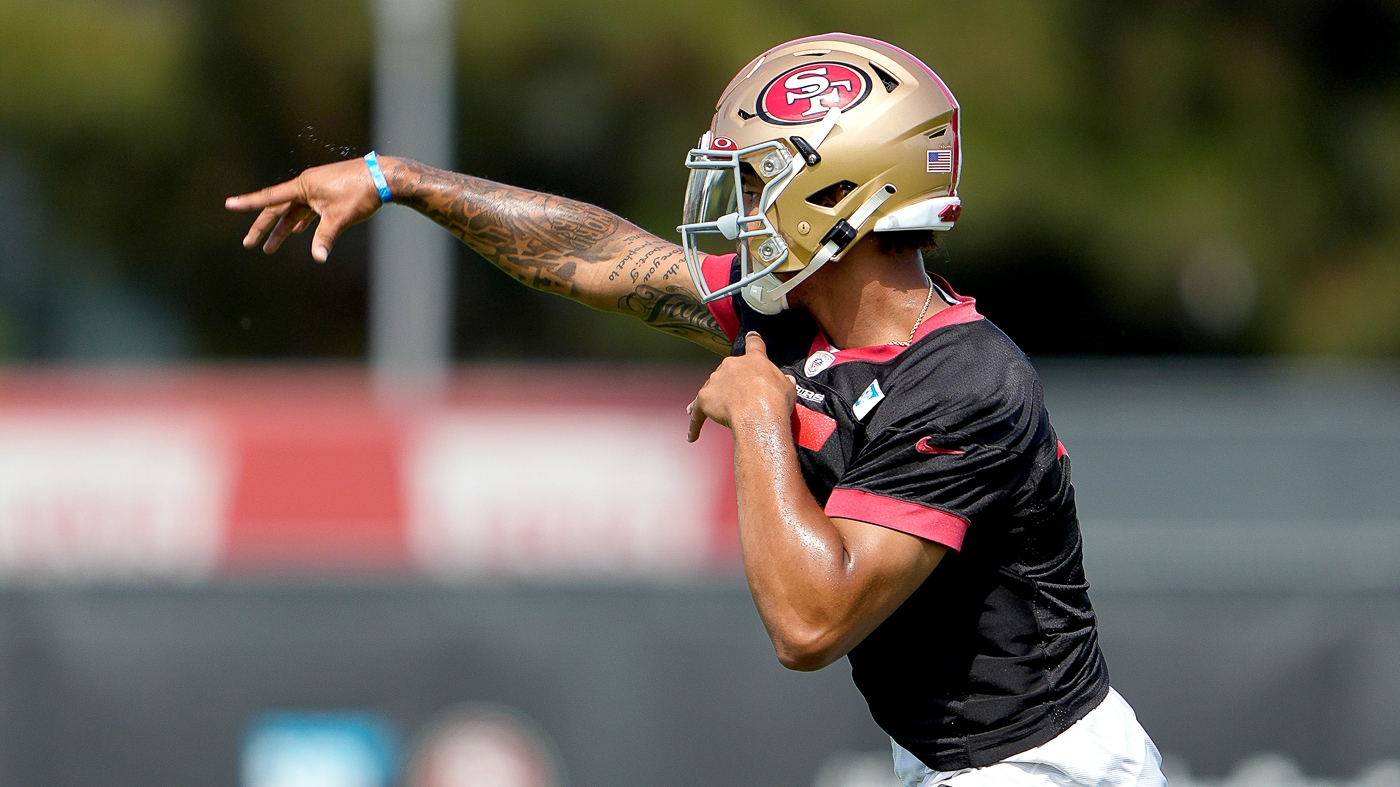 San Francisco 49ers OC Mike McDaniel happy with Trey Lance development