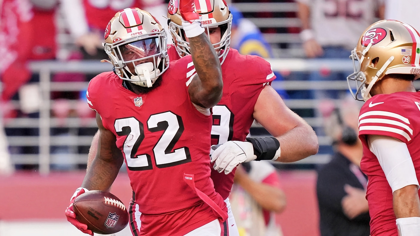 San Francisco 49ers running back Jeff Wilson Jr. (30) walks off the field  after an injury while scoring a touchdown in the second half of an NFL  football game against the New