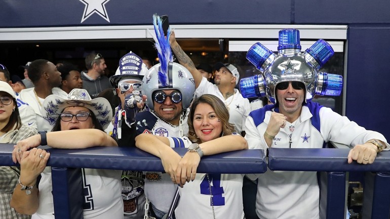 Cowboys fan LeBron James goes to Rams locker room after playoff game