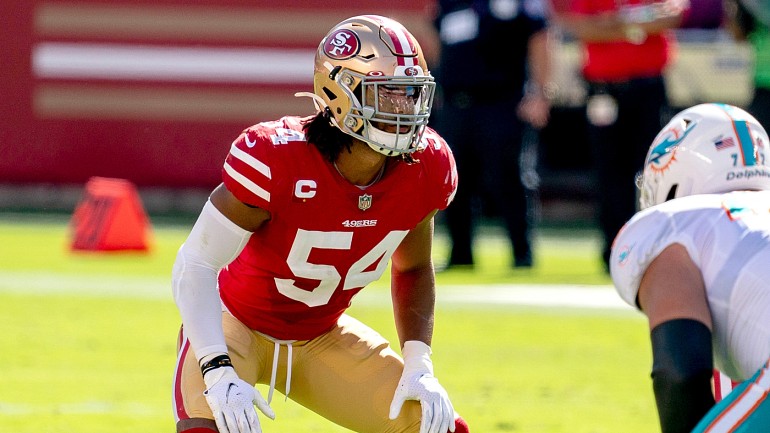 49ers' Fred Warner Forces Fumble Against Tampa Bay