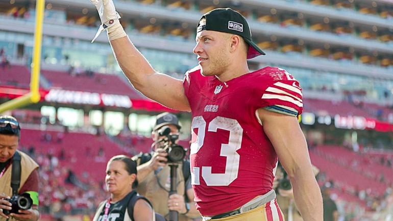 Heavily utilized Christian McCaffrey continues to impress Kyle Shanahan,  49ers