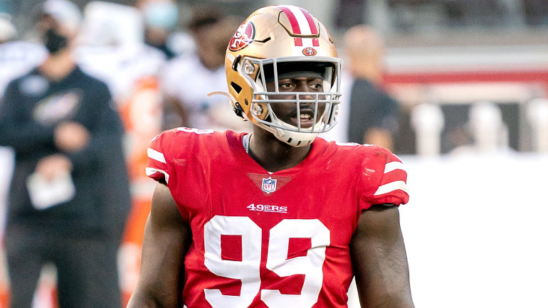 San Francisco 49ers defensive tackle Javon Kinlaw (99) is