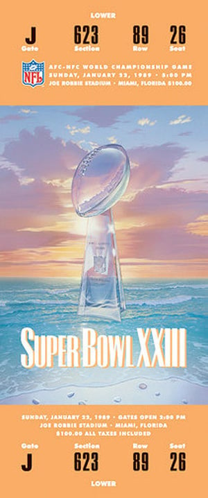 Super Bowl XXIII, Cincinnati Bengals vs. San Francisco 49ers