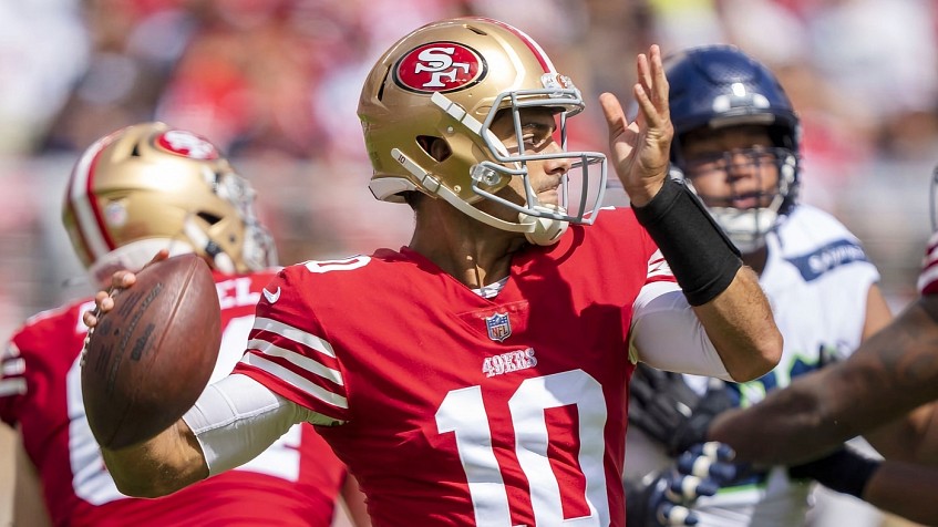 Kyle Shanahan unconcerned with Jimmy Garoppolo calling 49ers' QB situation  weird - NBC Sports