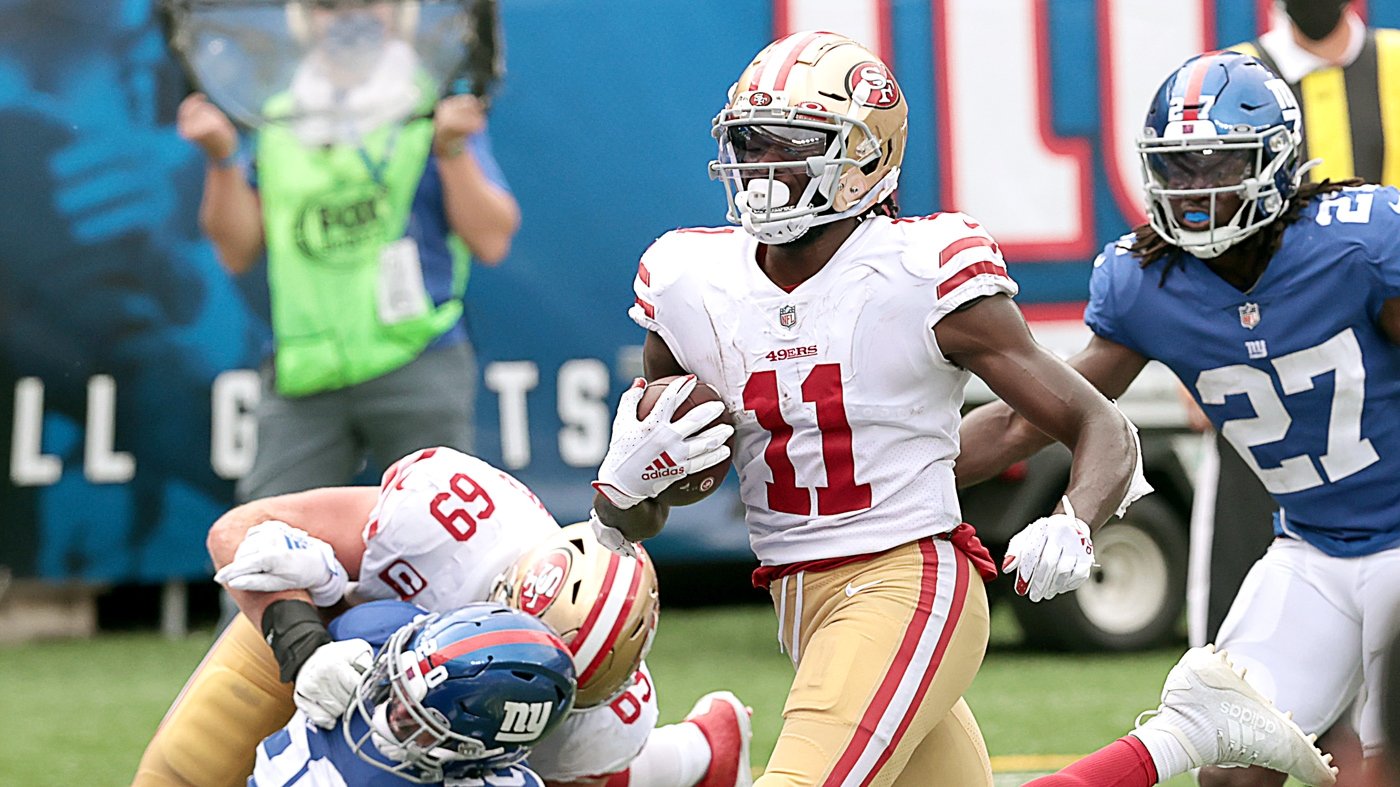 49ers WR Brandon Aiyuk Named Pepsi NFL Rookie Of The Week After ...