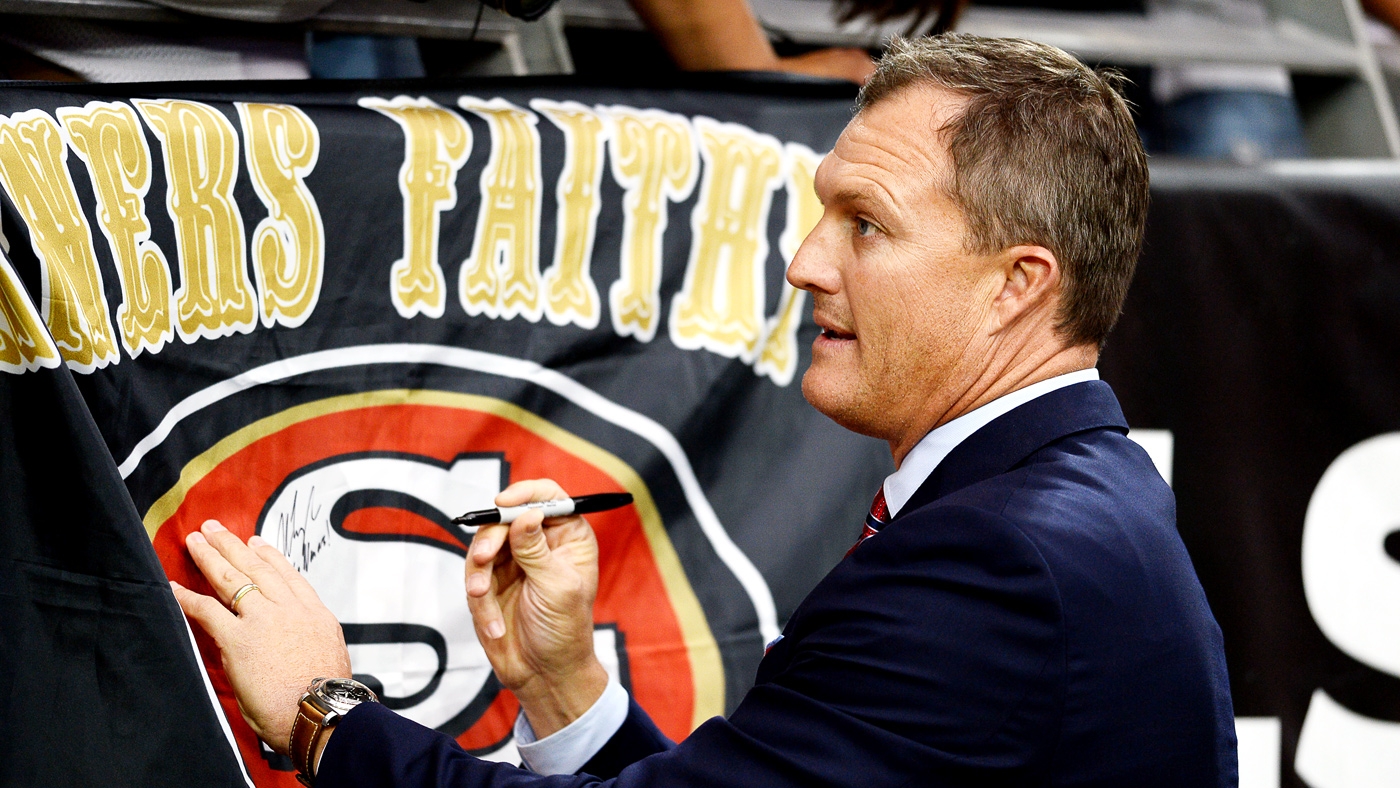 49ers' general manager John Lynch leads his team from 'Mobile to