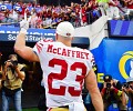 The #49ers will officially wear their home Red Throwback jerseys