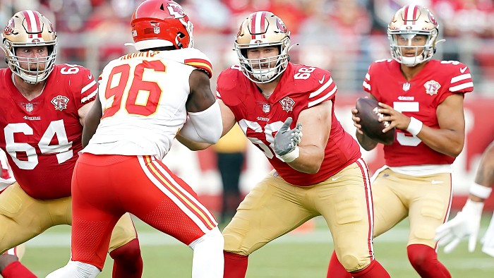 Pro Football Focus doesn't think 49ers offensive line is in a dire shape