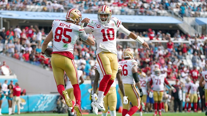 George Kittle says he hasn't spoken to Jimmy Garoppolo since 2021 season  ended – NBC Sports Bay Area & California