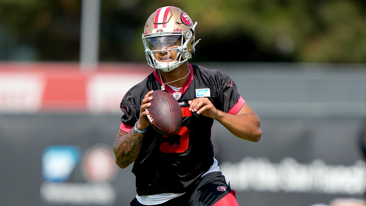 Trey Lance ditches finger splint but still isn't throwing at practice; 49ers  jersey number updates