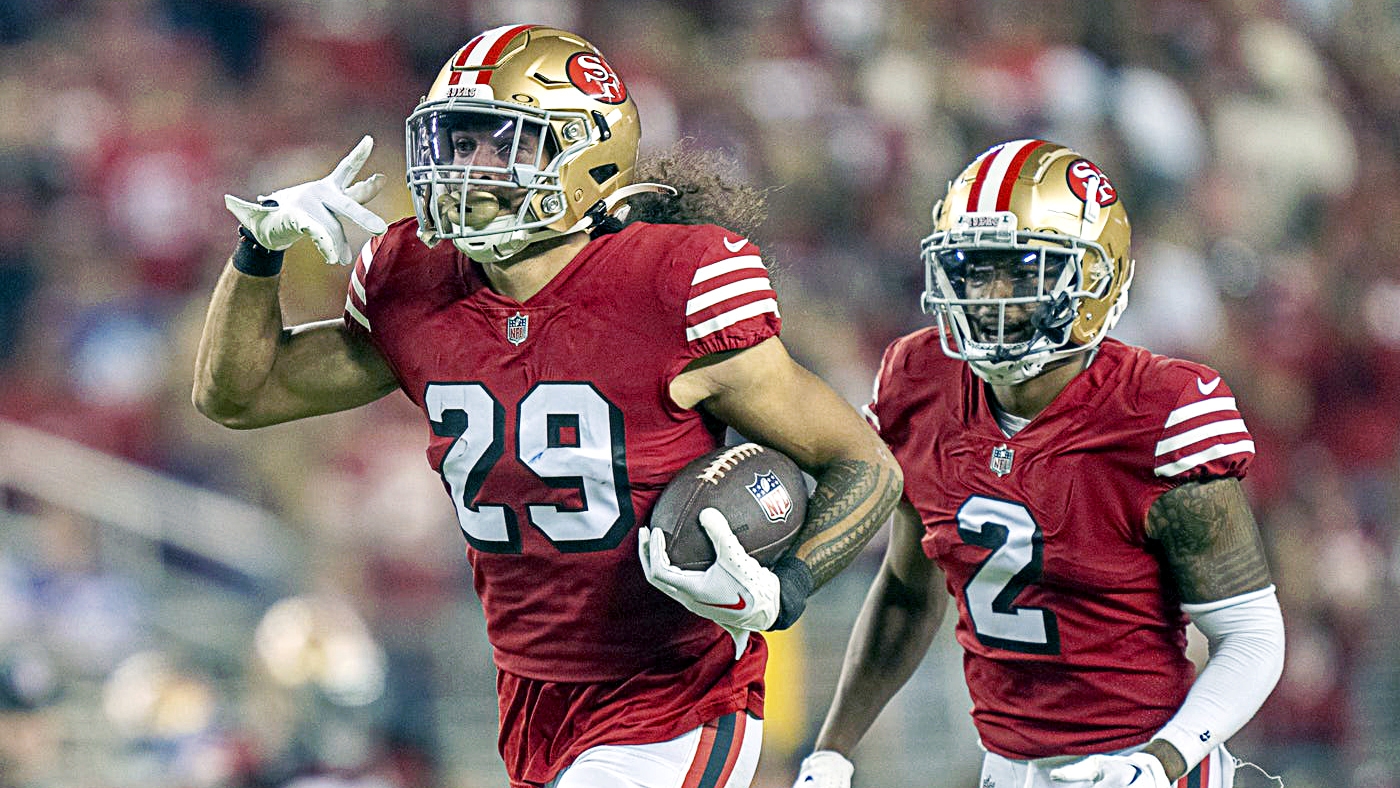 Cardinals' James Conner gets into a scuffle with 49ers' Talanoa Hufanga  after the game