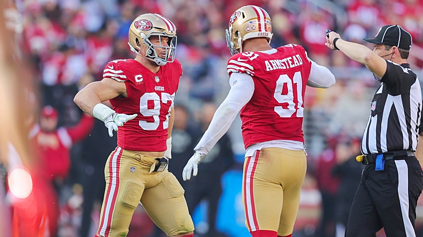 49ers Webzone on X: George Kittle, Deebo Samuel, and Jerry Rice showing  off the new uniforms. #49ers  / X