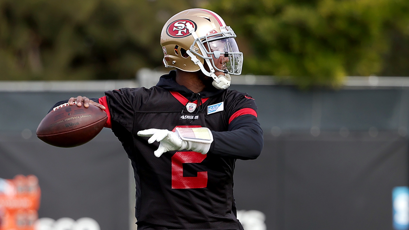 San Francisco 49ers - The 49ers equipment staff added Super Bowl XLVII  patches to the red home jerseys the team will be wearing in their matchup  with the Baltimore Ravens. VIDEO: