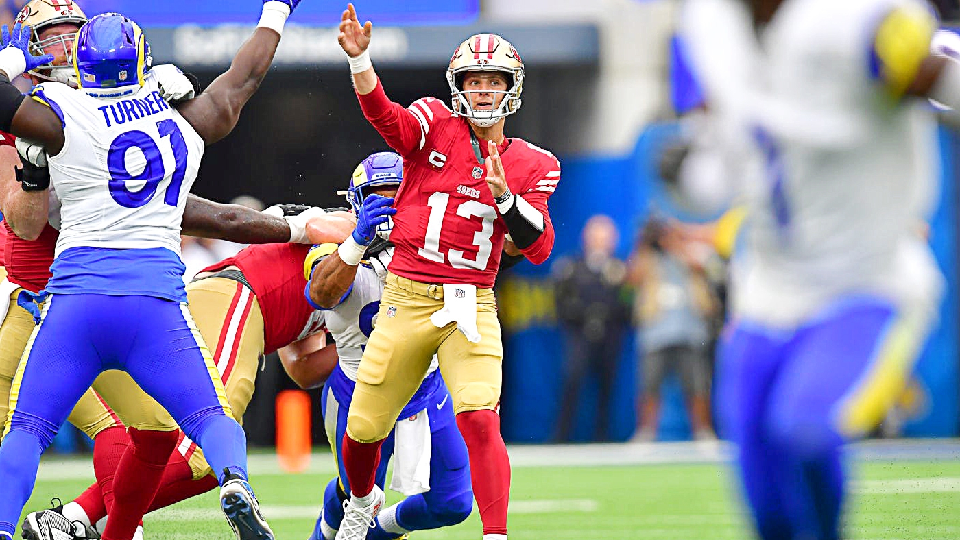 Brock Purdy's game-worn 49ers home jersey in Pro Football Hall of