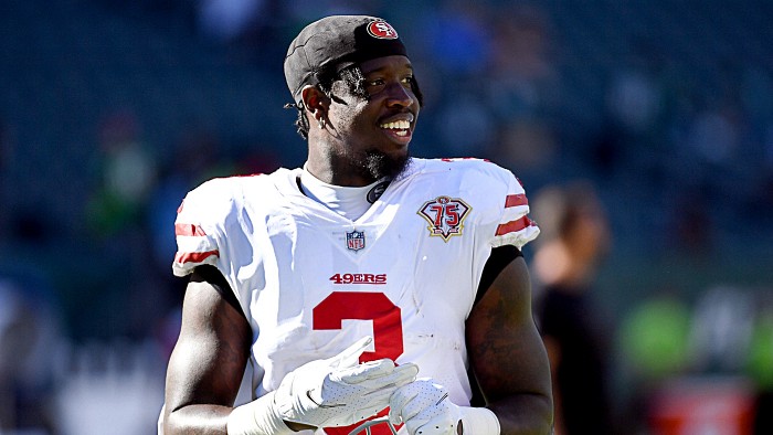 San Francisco 49ers safety Jaquiski Tartt (3) in action against